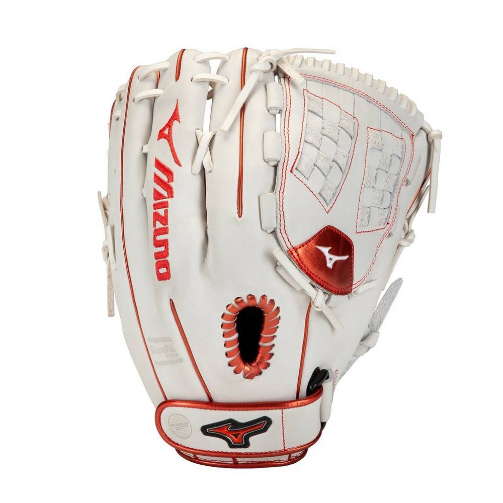 Mizuno MVP Prime SE Fastpitch 12.5" - Bayan Eldiven - Beyaz/Kırmızı Türkiye (HFRSPE-134)